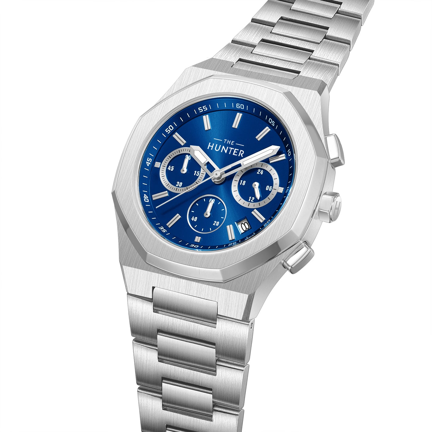 The Hunter – Royal Blue Chronograph Steel Watch