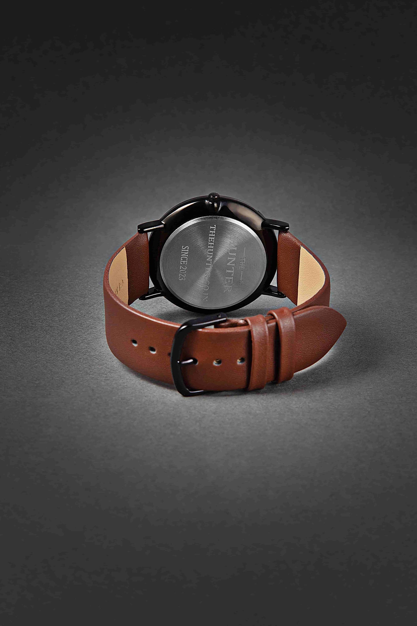 The Hunter – Classic Black Dial with Brown Leather Strap 1024