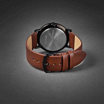 The Hunter – Classic Black Dial with Brown Leather Strap 1024