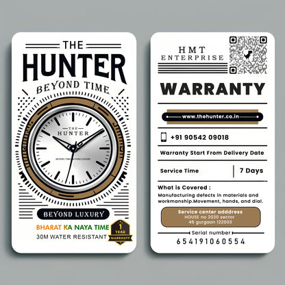 The Hunter – Classic Black Dial with Brown Leather Strap 1024