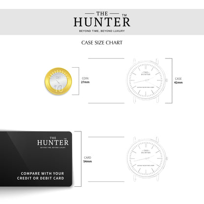 The Hunter – Classic Black Dial with Brown Leather Strap 1024